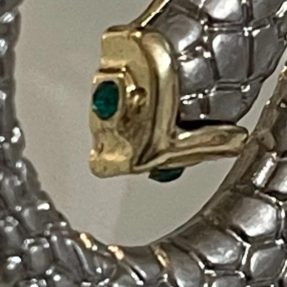 New York & Co Large Silver Tone Snake Ring - Picture 2 of 10
